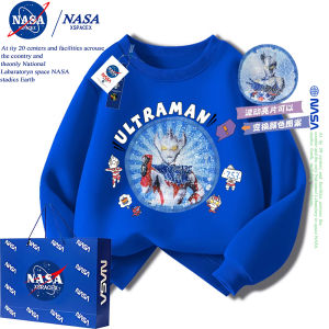 NASA Otaman Clothes Kids New Years Outfit Hoodie Glitter Flip Picture Boys Autumn Winter Thickened Fleece Cotton Top