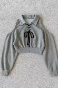 Benkrush Croptop Hoodie Lisa Blackpink Fleece Gotik | Sweater Oversize Crop Top Atasan Wanita