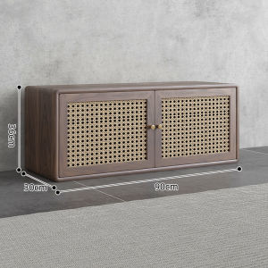 Simple Nordic Style Solid Wood Bookcase Living Room Bedroom Storage Cabinet Free Combination Wicker Shelf Small Bookcase