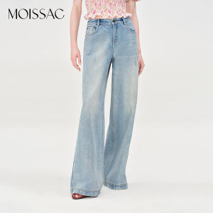 Ideal Cotton Denim Wide Leg Summer Jeans Womens Loose Fit Comfortable Casual Trousers Celebrity Favorite MOISSAC Brand