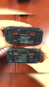 4‑6 Ports PD QC3.0 Fast Charger Panel 120W Type‑C USB Power Socket With Voltage Display 12‑24V For ATV UTV Truck RV Marine Car