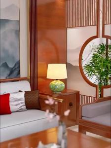 Abotu | Vintage Minimalist Zen Style Chinese Aesthetic Bedroom Bedside Lamp Ceramic