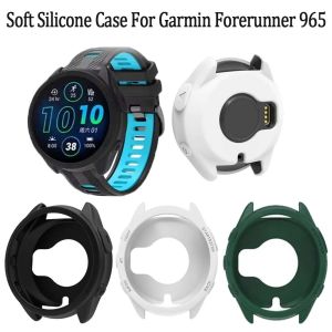 Soft Silicone Cover Case Screen Protector For Garmin Forerunner 965 Watch Case Protective Frame Shell Bumper