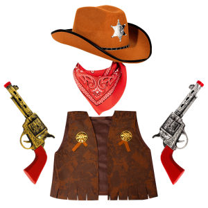 Halloween Costume Western Cowboy Busy Adult Parent-Child Performance Annual Conference COS Set Stage Performance Clothes