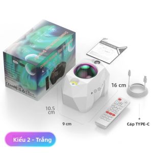 Đèn Ngủ Máy Chiếu Sao Galaxy Aurora Để Trang Trí Phòng Ngủ Với Âm Nhạc Bluetooth Đèn Mặt Trăng Bầu Trời Đầy Sao Mô Phỏng Ánh Sáng Phương Bắc