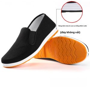 Giày Vải Bắc Kinh Cổ Điển Nam Nữ Đế Bằng Mũi Tròn Thoáng Khí Đế Bằng Thường Ngày Làm Việc Giày Đơn Mùa Hè 2021