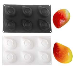 Khuôn Silicon 6 Ngăn Làm Bánh Mousse Xoài Bánh Trái Cây Sô Cô La Bánh Ngọt Kiểu Pháp Dụng Cụ Làm Bánh Thân Thiện Với Môi Trường