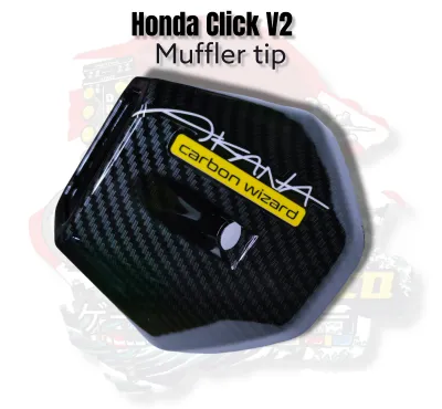 Honda Click v2 Muffler tip carbon garnish