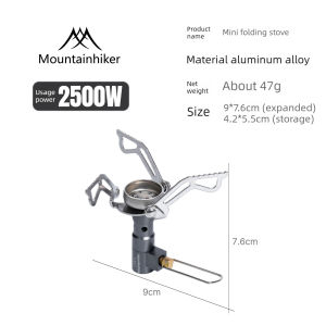 Mountainhiker | MOUNTAINHIKER Outdoor Gas Stove Camping Gas Burner Portable Mini Titanium Stove Survival Furnace Pocket Picnic Gas Cooker 2500W
