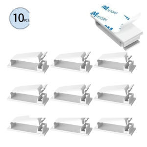 5/10/20Pcs Adhesive Wire Organizer Cable Holder Cord Management Harness Clamp Clip for Home PC Power USB Cable Desktop Wiring