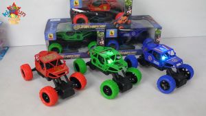 RC Climbing Car Offroad 4CH Avengers Ban Karet Besar Mobil 1:18 Ironman Hulk ada Lampu LED