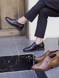 Giày cao nam MULGATI Padded Leather vân lỗ - NGW002-1