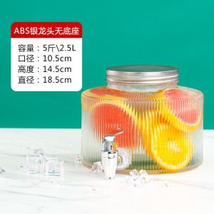 Large Capacity Cold Water Pot Buffet with Faucet Beverage Barrel Internet Celebrity Coke Barrel Glass Wine Barrel Restaurant Beer Barrel