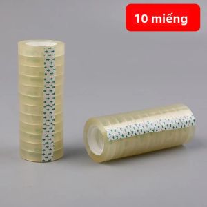 10 Cuộn Băng Keo Trong Suốt Chất Lượng Cao 8mm X 3m Dùng Để Đóng Gói Quà Tặng Đồ Dùng Văn Phòng Làm Thủ Công Và Sử Dụng Tại Nhà