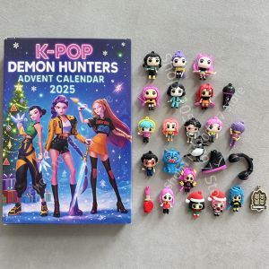 Kpop Demon Hunters Christmas Advent Calendar Huntrix Rumi Mira Zoey SAJA Boys Derpy Tiger Blind Box Toys New Years Decor Gifts