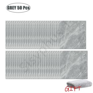 10-50Pcs PVC Marble Wall Stickers Self-Adhesive Thickened Tile Sticker Bathroom Waterproof Floor Sticker Kitchen Home Decoration