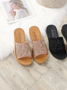 Dép Nữ Trung Niên Lưới Hoa Êm Chân – Chống Trượt Nhẹ Chân Mang Đi Chợ Đi Chơi Đều Đẹp (D03)