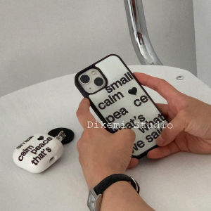 Simple Temperament Letter Niche Phone Case For iPhone 17 16 15 14 13 12 11 Pro Max 17Air Black Framed Acrylic Cover