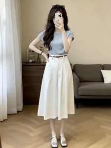 La Chapelle | Blue Summer Short Sleeve Slimming Set