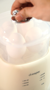 Dreepor Egg Cooker Multifunctional Egg Cooker 6 Modes 9h Timer Touch Control Digital Display Steaming Egg