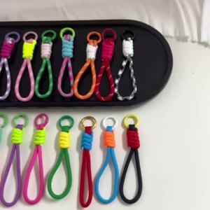 1pc Creative Braided Lanyard Keychain for Phone Case Anti Lost Knot Rope Strap Car Key Chains DIY Accessories Fashion Keyring