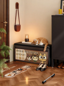 MEISD | Retro Entryway Shoe Bench and Storage Cabinet Steel Flip-top Design