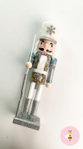 Pinky Bee Dekorasi Natal Nutcracker Glitter Silver 38cm 67413601