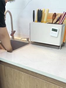 Giá Để Tích Hợp Đũa Dao Thớt Nhà Bếp Cao Cấp Màu Trắng Sữa