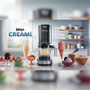 Ninja CREAMi Ice Cream Maker & Frozen Dessert Maker with 2 Tubs 7 Programs Makes Ice Cream Gelato Sorbet Smoothie Bowl Milkshakes and more Black/Silver Makes 1.4L of Ice Cream Ninja NC300