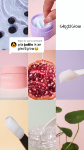 GLAD2GLOW Moisturizer 5% Niacinamide Brightening Moisturiser 5% Blueberry 5x Moist Ceramide G2G Mois Yuja Symwhhite Centella