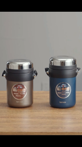 Bộ hộp cơm giữ nhiêt TAFUCO 2.3L có 4 hôp đựng Inox 316 kèm túi và bộ muỗng đũa giữ nhiệt 6-8 tiếng