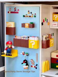 Cute Cartoon Magnetic Storage Box Iron Sheet Cabinet Nursing Stationery Decorative Display Shelf Single Layer Universal Space