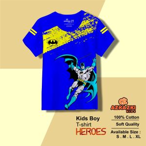 Kozzo kids Azkazki - azka / baju anak laki-laki / kaos anak laki-laki usia 2-12 thn /kaos karakter superhero anak laki-laki /kaos anak  batman blue anak laki-laki / kaos murah anak laki-laki /kaos branded anak laki-laki