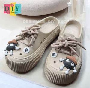 sandal sepatu tali wanita baim jibbitz karet wedges anti slip