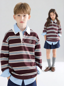 MUCMUKN | Vintage Stripe College Style Polo Shirt
