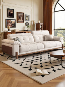 Government Subsidy Vintage Style Baby Velvet Fabric Sofa Adjustable Headrest Small Apartment Suitable Living Room High Legs