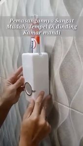 Touch Me Dispenser Odol Dan Tempat Sikat Gigi - Putih