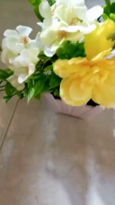 EFPT57 Pot Tanaman Hias Bunga Hias Plastik Ornamen Pot Bonsai Artificial Flower Decoration