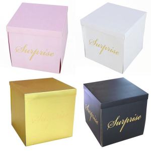 Internet Celebrity Ins Surprise Box White Black Bows Paper Box Kids Birthday Party 123 Full-Year Arrangement Decoration