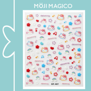 Qiji Jelly Glue Lines Kitty Small Animal Nail Stickers Waterproof Nail Sticker Decorative Jewelry Dp407 M539