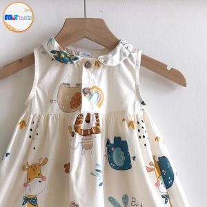 VÁY BÉ GÁI CỔ SEN HOẠT HÌNH - MT2073-1