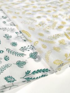 Korean Style Fresh Green Clover 17G Gift Decorative Paper High-End Translucent Dress 50x70cm Silk Scarf Wrapping Paper