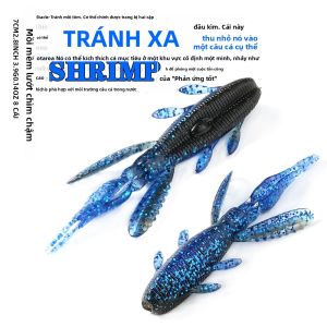 SUNMILE 8 Chiếc Aviodant Tôm Nhựa Mềm Dụ Mồi Câu Cá 2.8 Inch Bò Mồi Cho Đại Dương Sông Hồ Câu Cá Biển