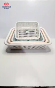 Rổ Vuông Đốt Trúc HOKORI Nhựa VIỆT NHẬT 3536-39 - Đựng Tài Liệu Gia Vị Đồ Phòng Tắm