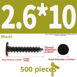 BAIRUITE | Cross Flat Head 304 Stainless Steel Nickel Plated Ultra-thin Head Self-tapping Screw