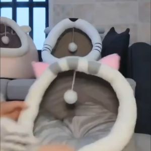 Tempat Tidur Kucing Keranjang Hewan Peliharaan Kucing Cat House Tent Pet Bed