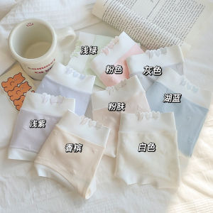 Class A เด็กทารก ผ้าฝ้าย ชุดชั้นในสุภาพสตรี Pure ผ้าฝ้าย ต้านเชื้อแบคทีเรียเต็ม ผ้าฝ้าย เป้าสาววัยรุ่น พลัสไซส์ สบาย ระบายอากาศได้ดี สามเหลี่ยมเอวกลาง กางเกง