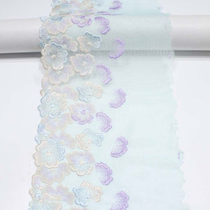 Mesh Tulle Embroidered Lace Underwear 1 Yard 18.5CM Wide For Fringes Trim Party Wedding Bra Dress Fabric Sewing Accessories
