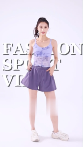 UMISO Women Sports Shorts with Pocket High Waist Quick Dry Breathable Loose Shorts Running Training Cycling Shorts