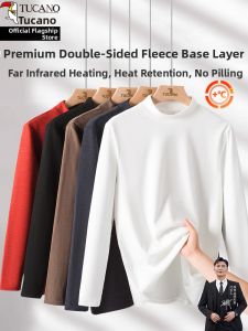 TUCANO | Warm Double Face Dralon Semi High Neck T-Shirt Long Sleeves